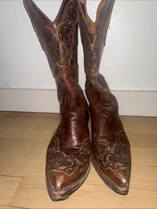 Old Gringo Shoes - Old Gringo Brown Embroidered Leather Western Heeled Boots